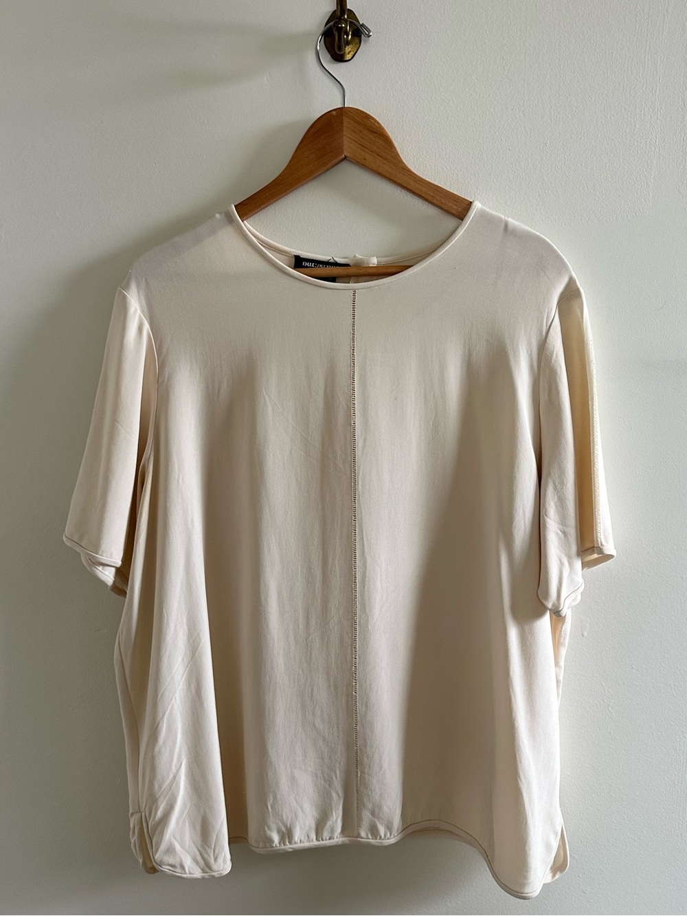 100% Silk Vintage cream shirt- 16